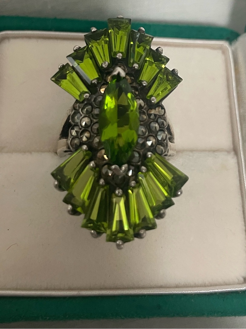 Stunning Crystal Cocktail Ring - Deco Inspired Jewelry